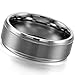 INBLUE Men's 9mm Tungsten Ring Band Silver Tone Grey In Comfort Fit Wedding size 7~15