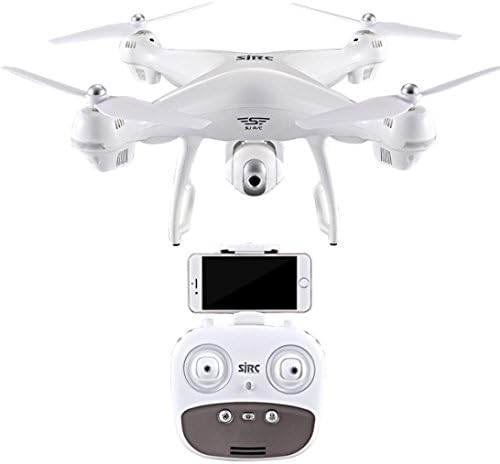 S70W FPV Drone Quadcopter with 1080P HD Wi-Fi Camera Live Video Feed 2.4GHz GPS for Kids &amp; Beginners - Altitude Hold, One Key Start, Headless Mode,Colorful LED lights (White)