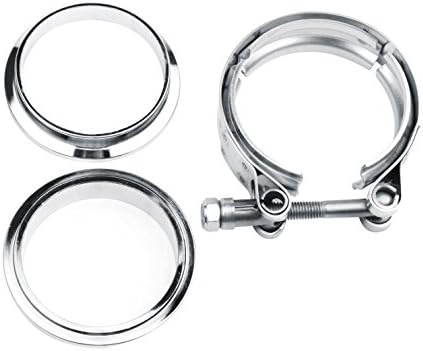3 inch V Band Clamp Flange Kit - Universal Turbo Downpipe Exhaust Stainless CNC by Larane