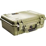 Pelican 1500NF Medium Crushproof Dry Case, 18.5x14x7in, OD Green no