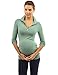 PattyBoutik Mama Zip Collar Maternity Tunic Top