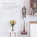 Eureka NEC124A PowerPlush Cordless Stick Vacuum Cleaner, Lightweight Digital Motor Lithium Battery and Motorized Brush, Handheld Vacuum, Pink