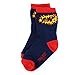 Superman Toddler 6 pk Crew Socks (3T/4T, Superman Whap!)