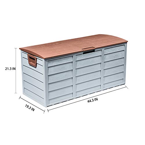 image for Tiptiper Deck Box, 79 Gallon Deck Storage Box Outdoor with Lockable Li