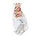 Hooded Baby Towel – 100% Organic Cotton Baby Towel Set – Kids Hooded Towel Makes Perfect Baby Shower Gift – Cute Monkey Towel Set for Toddlers with Free Washcloth and Baby Teething Cloth by Rotshl