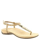 Vionic with Orthaheel Technology Women's Nala Thong Sandal (9 B(M) US, Gold Cork)
