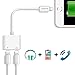 Dual Lightning Adapter Headphone Audio and Charge Adapter For iphone 8，2.4A Fast Charger Splitter Compatible With IOS11 ZERKAR