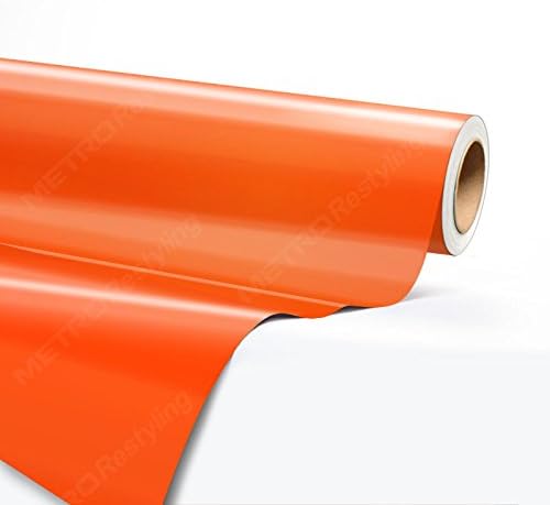 5ft x 25ft (125 Sq/ft) Hexis GLOSS ORANGE RED Vinyl Car Wrap Film | HX20165B