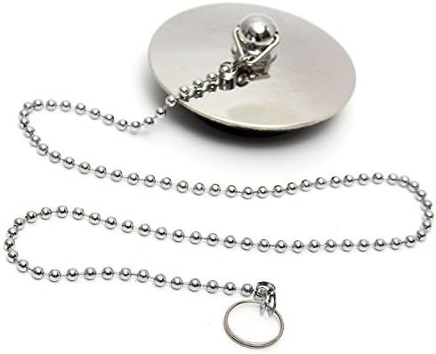 Bathtub Drain Strainer Sink &amp; Bath Solid Metal Waste Thickened Stainless Steel Panel Balll Link Handle Suits For Children Or Adult Use