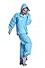 Aircee Outdoor Use Rain Coats with Pants Waterproof Durable Rain Suits Jackets Reusable Trousers for Men Women Blue
