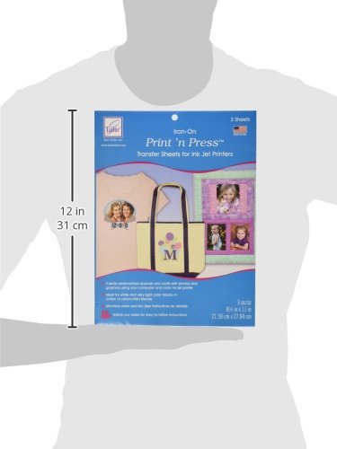 Cosmo Cricket June Tailor Print 'N Press Iron-On Transfer Paper (3 Per Pack), 8.5 by 11"