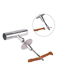 WYNNsky Kit de herramientas de reparación de neumáticos de 60 piezas, enchufe plano y perforado, 60 piezas, caja de herramientas de camión para motocicleta, ATV, Jeep, camión, tractores, reparación de pinchazos de neumáticos planos