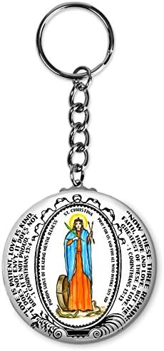 Saint Christina Patron of Healing Mental Illness 2.25" Button Keychain