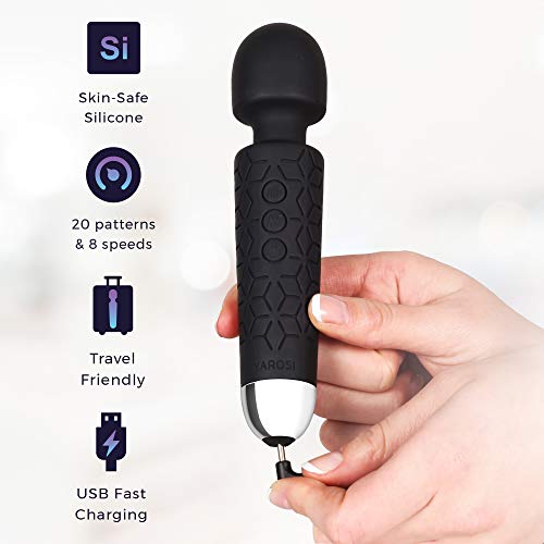 Micro Wand Massager by Yarosi - The Smallest & Strongest Cordless Handheld Massage - Powerful Vibrating Power - Best for Travel - Magic Stress Away - Perfect on Back, Legs Hand Pains & Sports Recovery - Thumbnail 2