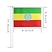 50 Pack Hand Held Small Mini Flag Ethiopia Flag Ethiopian Flag Stick Flag Round Top National Country Flags,Party Decorations Supplies For Parades,World Cup,Sports Events,International Festival