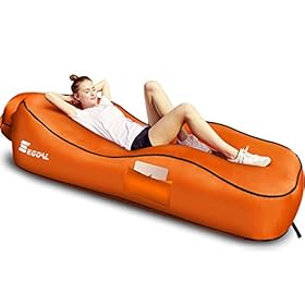 SEGOAL Ergonomic Inflatable Lounger Beach Bed Camping Chair Air Sofa Couch Hammock with Pillow, Waterproof Anti-Air… 41P0Z7fNFNL