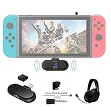 Gulikit Route+ Pro Support in-Game Voice Chat aptX Low Latency Mini USB C Wireless Audio Adapter Bluetooth Transmitter w/U-type Connector Compatible for Nintendo Switch, Wireless Gaming Headphones etc