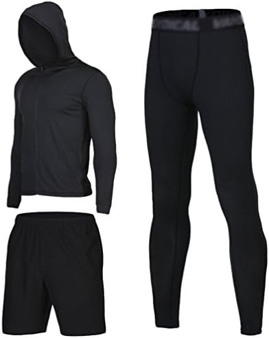YAANCUN Fitness Gym Clothing Set Fitness Sports Running Yoga Athletic Suit Lightweight Sport Clothing for Men Compatible for Running Gym Basketball and Daily Casual