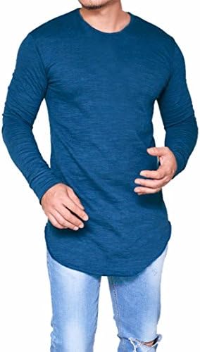 Clearance ！Mens Shirt,Kstare Men Slim Fit O Neck Long Sleeve Comfortable Tee T-shirt Casual Tops Blouse (S, Blue)