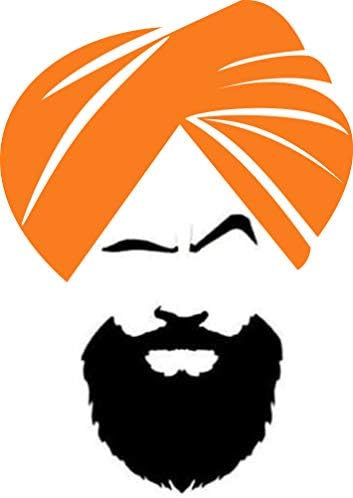 Conventional Sikh Turban Head Wrap|Punjabi Pagri|Dastar Best Quality Pure Cotton Orange Color Full Voile 5 Meters & Above Pride of Sikh Turban Headgear (6)