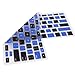 HDE Ultra Thin Silicone Rubber Keyboard Skin Cover for Macbook Pro Non Retina 13/15/17 (Blue and Black Checkered)