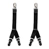 UEETEK 1 Paar Verstelbare Vrouwen Stocking Garter Riem Y stijl Nylon Sock Panty Houder Zwart