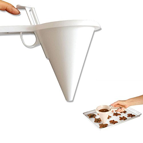 Binmer(TM) Adjustable Chocolate Funnel for Baking Cake Decorating Tools Kitchen Accessories Easy Operating Candy Funnel for Bakeware Pan Cake