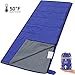 Andake Envelope Sleeping Bag, Machine Washable Lightweight Splash-Resistant with Compression Sack Great for 3 Season Indoor & Outdoor Use, for Hiking, Camping, Backpacking, Traveling (Single/Double)
