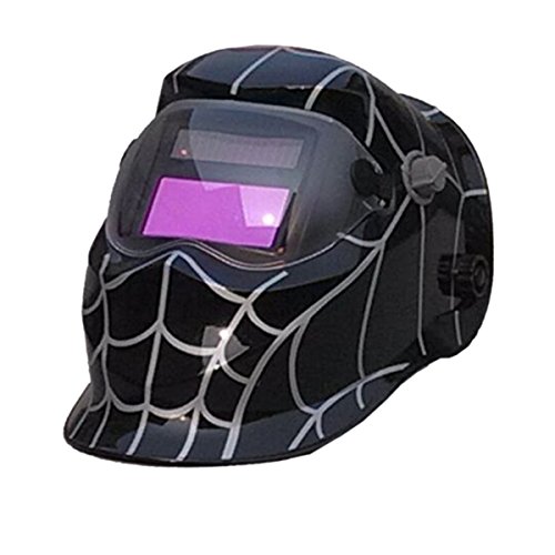 Valianto Auto Darkening Welding Helmet Spider Web Design ZZW-BK