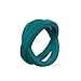 Women's Teal Crossover Silicone Ring Size 06