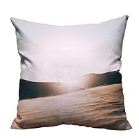 DragonBuildingMaterials Decorative Couch Pillow Cases The Desert in The Evening Easy to Wash 19.5x30 inch（Double-Sided Printing）