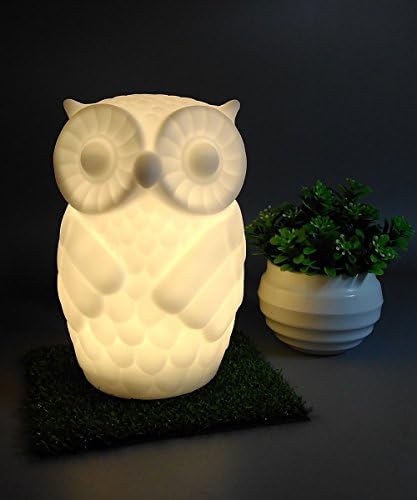 Owl Night Light Battery Powered with Timer, Warm White Light