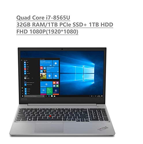 2019 Lenovo Thinkpad E590 15.6″ FHD Full HD IPS Business Laptop (Intel Quad Core i7-8565U, 32GB DDR4 RAM , 1TB PCIe NVMe M.2 SSD + 1TB HDD) Fingerprint,Type-C, HDMI, Ethernet, Windows 10 Pro