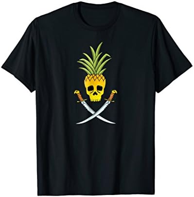 Jimmo DesignsFunny Pineapple Skull Pirate Pineapple Lovers T-Shirt