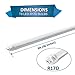 Barrina T8 T10 T12 LED Light Tube, 8ft, R17d, HO, 44W (100W Equivalent), 6500K, 4500 Lumens, R17D Base, Frosted Cover, Dual-Ended Power, Fluorescent Light Bulbs Replacement