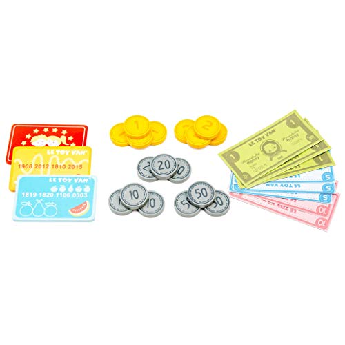 Le Toy Van Honeybake Play Money Set Premium Wooden Toys for Kids Ages 3 Years & Up