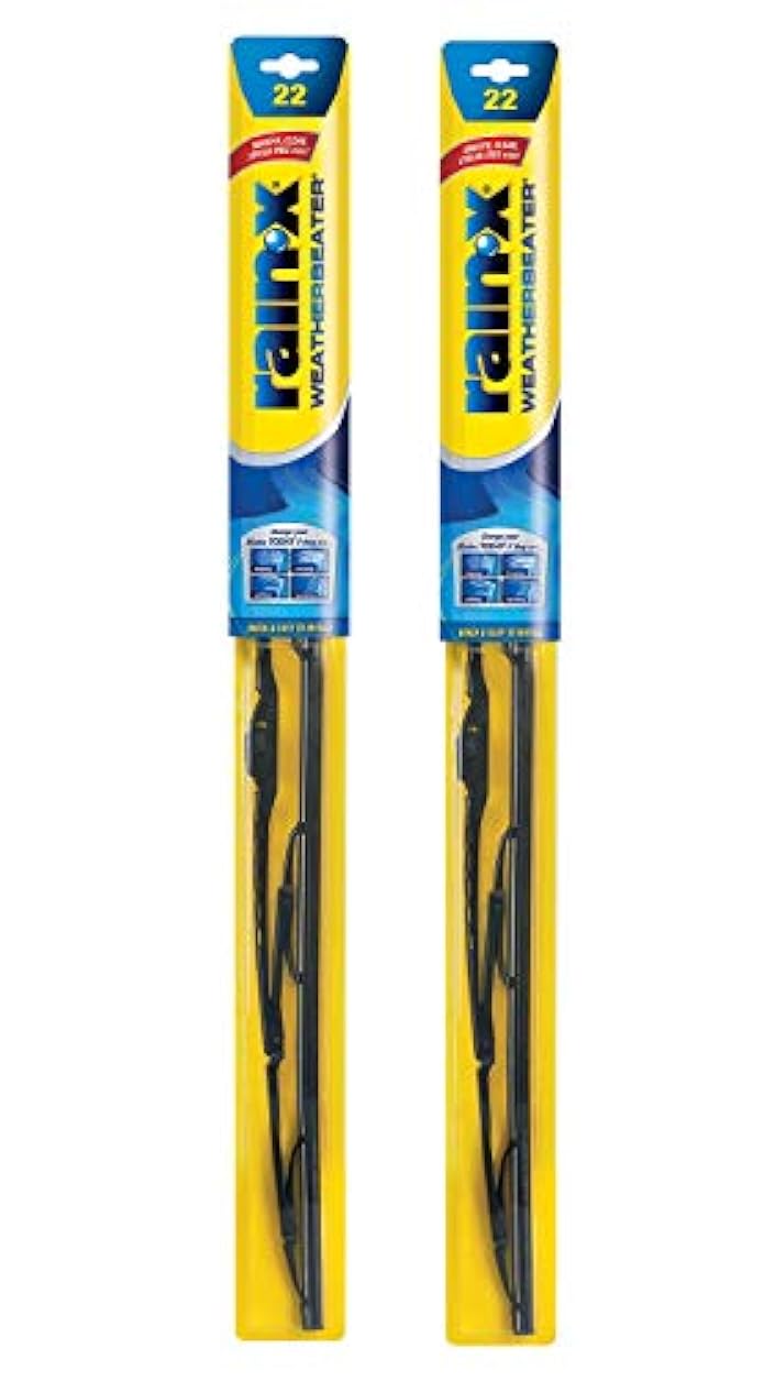 Rain-X 820149 WeatherBeater All-Season OEM Quality Conventional Windshield Wiper Blade - 22" (Pack of 2)
