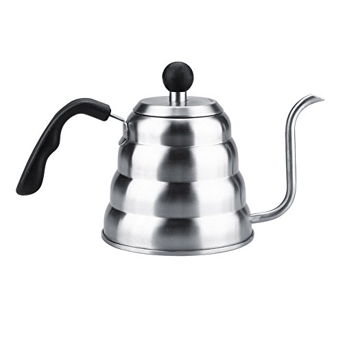 Pour Over Coffee & Tea Kettle,1.2L 304 Stainless Steel Pour Over Coffee Gooseneck Kettle Teapot for Home Cafe