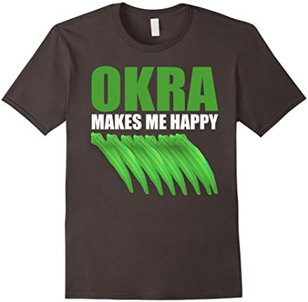 Mens Storecastle: Okra Makes Me Happy Funny Gift T-Shirt XL Asphalt