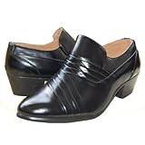Gorgeous 2 Inch Cuban Heel Men Shoes, Black, Size, 6