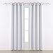 Deconovo Greyish White Blackout Curtains 95 Inch Length Grommet Thermal Insulated Drapes and Curtains for Living Room 2 Panels 52x95 Inch