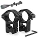 Modkin 11mm Dovetail Scope Mounts for 1'' Scope Tube High Profile for Airguns or Premium .22 Rifles (Set of 2) primary