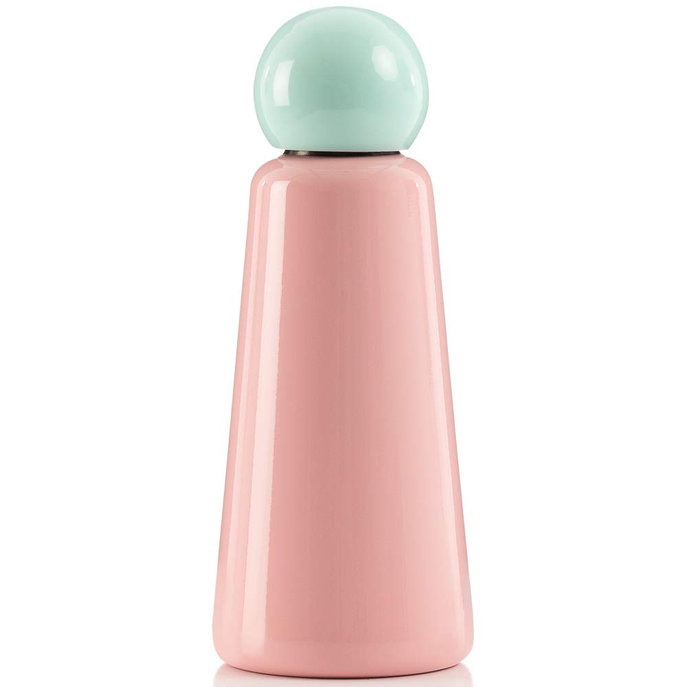 Stainless Steel Water Bottle - 500ml Insulated Water Bottle BPA Free. Cool and Modern Leak Proof Skittle Bottle Flask. Cold for 24+ Hours, Hot for 12. Pink & Mint by Lund London