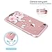 JAHOLAN Compatible with iPhone SE 2022/2020, 7, 8, 6/6S Case, Cute Girl Floral Design Clear Slim TPU Case with IMD Technology