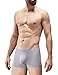 David Archy Men's 4 Pack Polyamide Fast Dry Support Pouch Trunks(S,Gray)