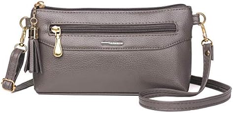 Zg Small Crossbody Purse for Women, Vegan Leather Wristlets, Clutch Wallet Purse with Shoulder Strap