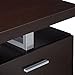 Coaster Home Furnishings Brennan Modern Contemporary Home Office 3-Drawer Writing Desk with Drawers Computer Desk Study Table File Cabinet Storage Silver Metal Frame Cappuccino Brown 800519