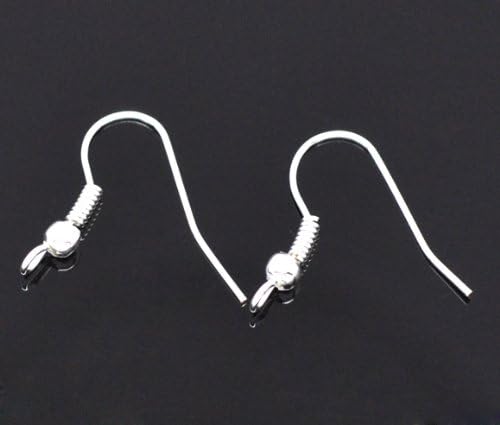 Julz BeadsJulz Beads 100 (50 Pairs) Silver Plated Fish Hook Earwires Jewellery Findings 18mm J11087B