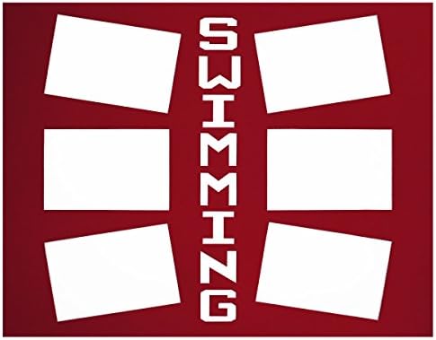 Unframed Swimming Photo Mat Gift 16” x 20” for 4” x 6” Photographs Red