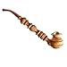 Impressive Wooden Tobacco Smoking Pipe With Cap - Handmade From Natural Walnut Wood - Detachable - 28 cm Long - Color May Vary